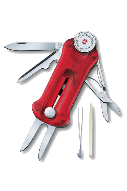 Victorinox Golf Tool Swiss Army Knife in Red Transparent