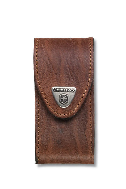 Victorinox Leather Belt Pouch with Hook-and-loop Fastener in Brown Small 