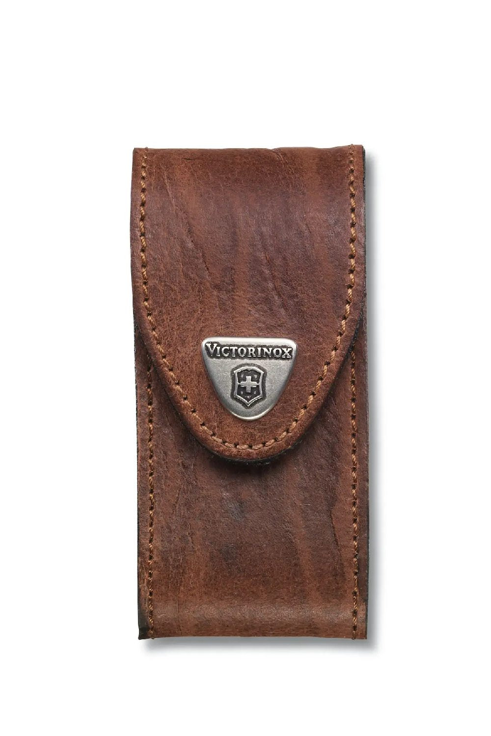 Victorinox Leather Belt Pouch with Hook-and-loop Fastener in Brown Small 