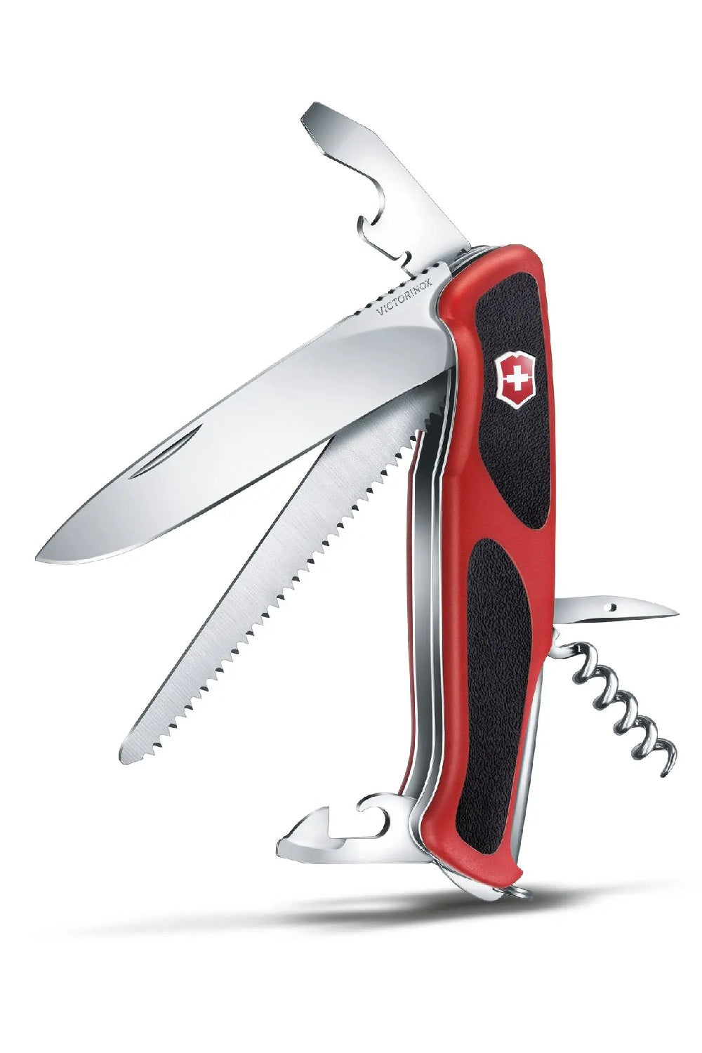 Victorinox Ranger 55 Grip Swiss Army Large Pocket Knife in Red/Black