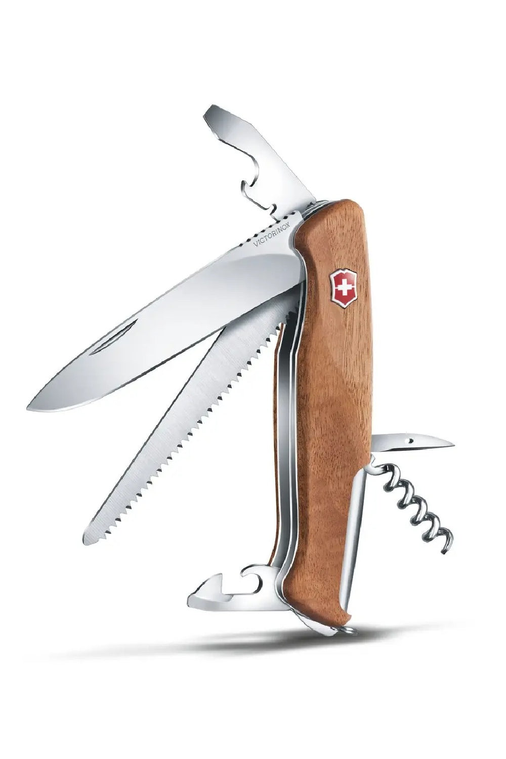 Victorinox Ranger 55 Wood Swiss Army Large Pocket Knife in Walnut Wood Scales