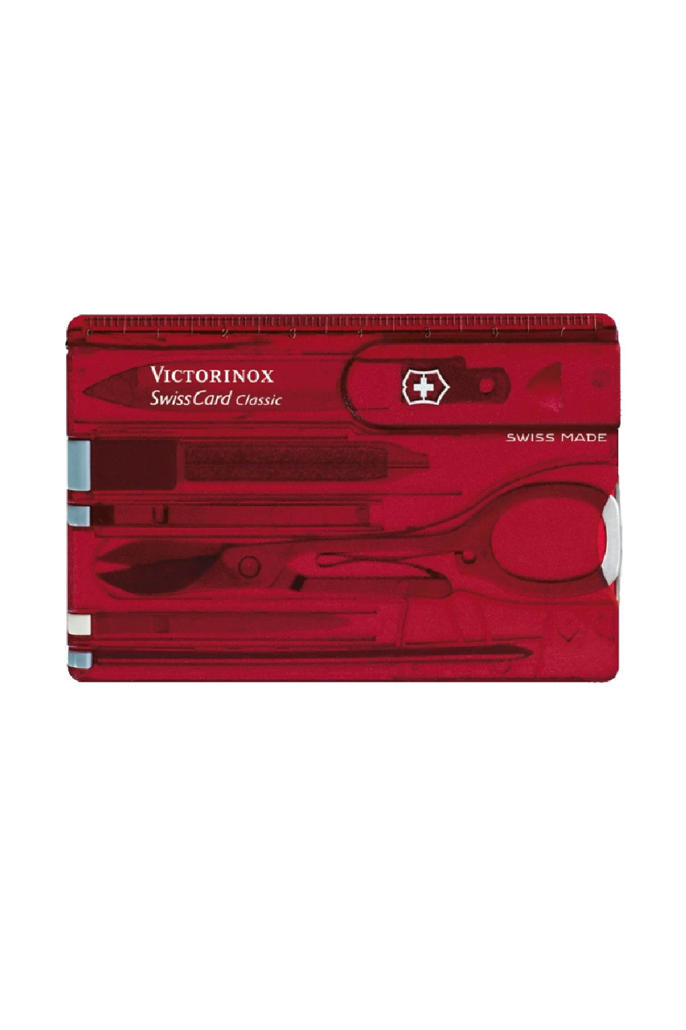 Victorinox Swiss Card Classic in Red Transparent 