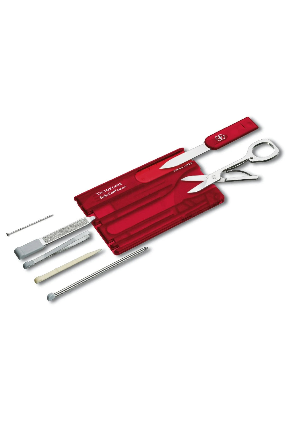 Victorinox Swiss Card Classic in Red Transparent 