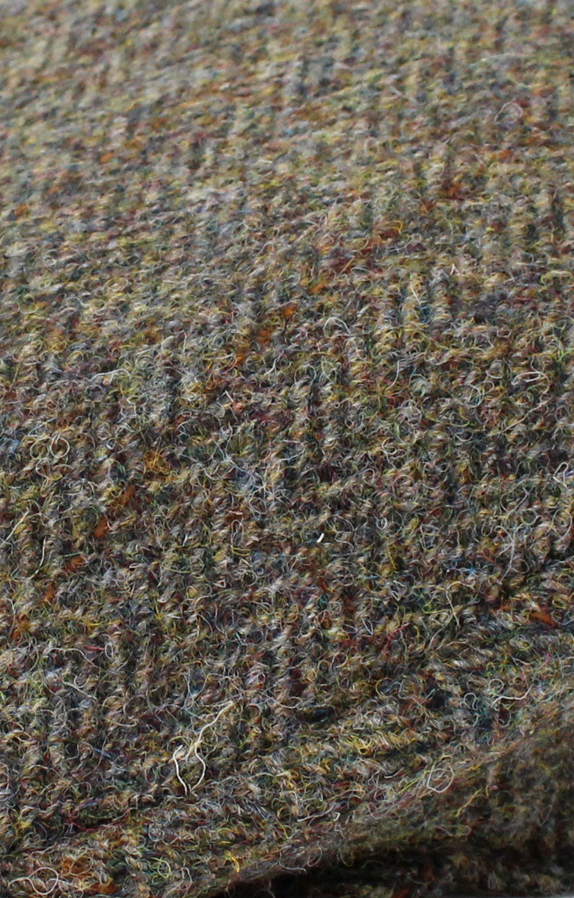 tweed swatch Colour; Green Herringbone with check