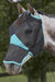 WeatherBeeta ComFiTec Deluxe Fine Mesh Mask With Nose in Black/Turquoise #colour_black-turquoise