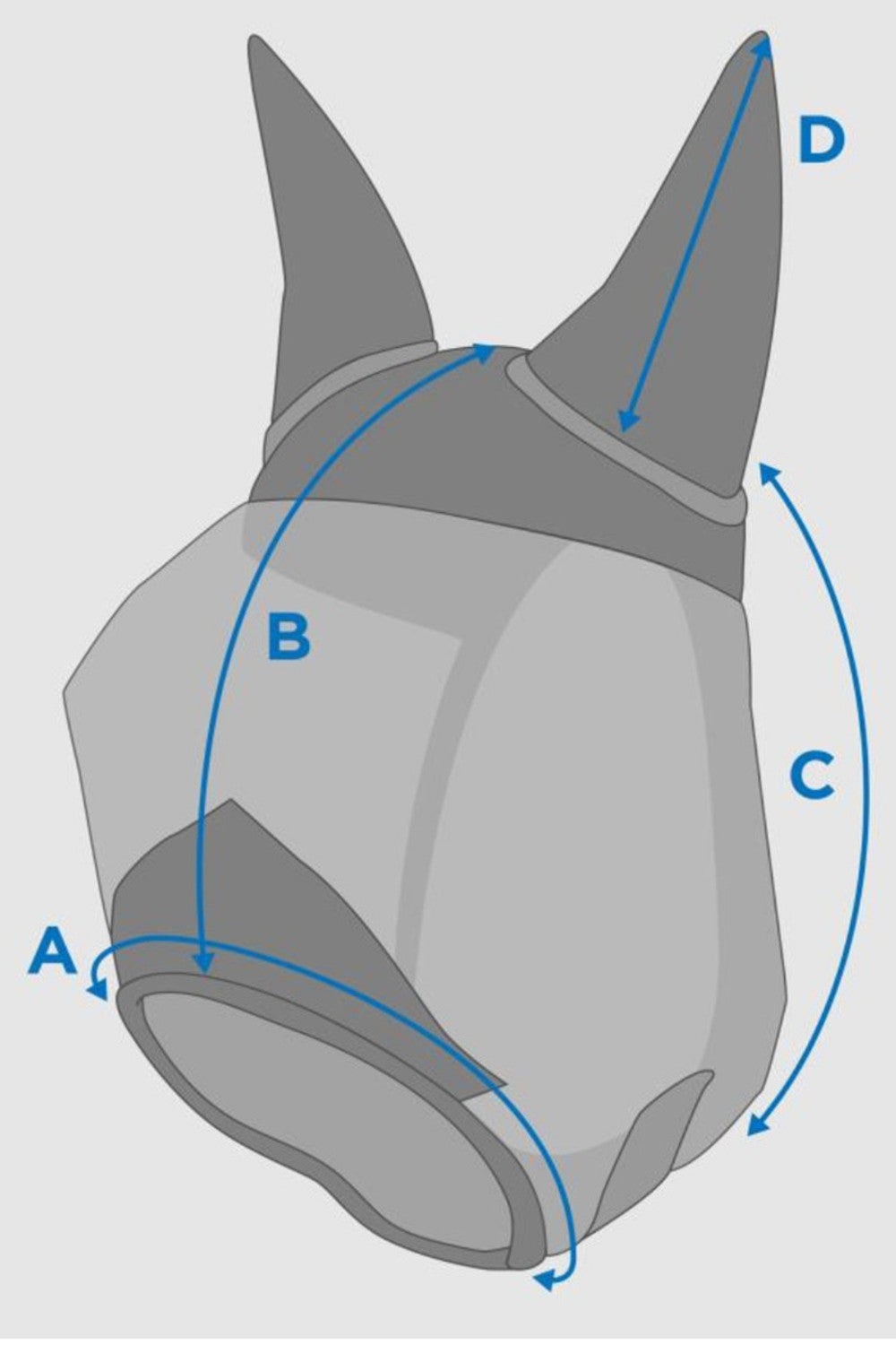 WeatherBeeta ComFiTec Fine Mesh Mask With Ears | Two Colours Size Chart 