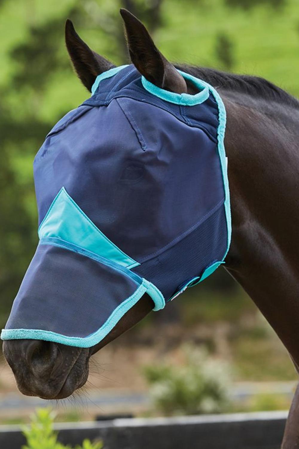 WeatherBeeta ComFiTec Fine Mesh Mask With Nose | Two Colours In Navy/Turquoise
