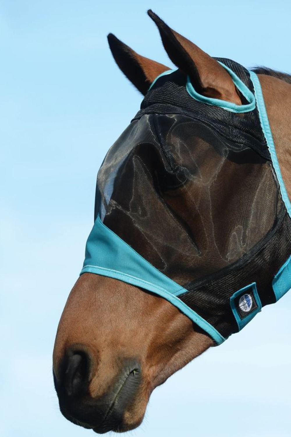 WeatherBeeta ComFiTec Fine Mesh Mask | Two Colours In Black/Turquoise