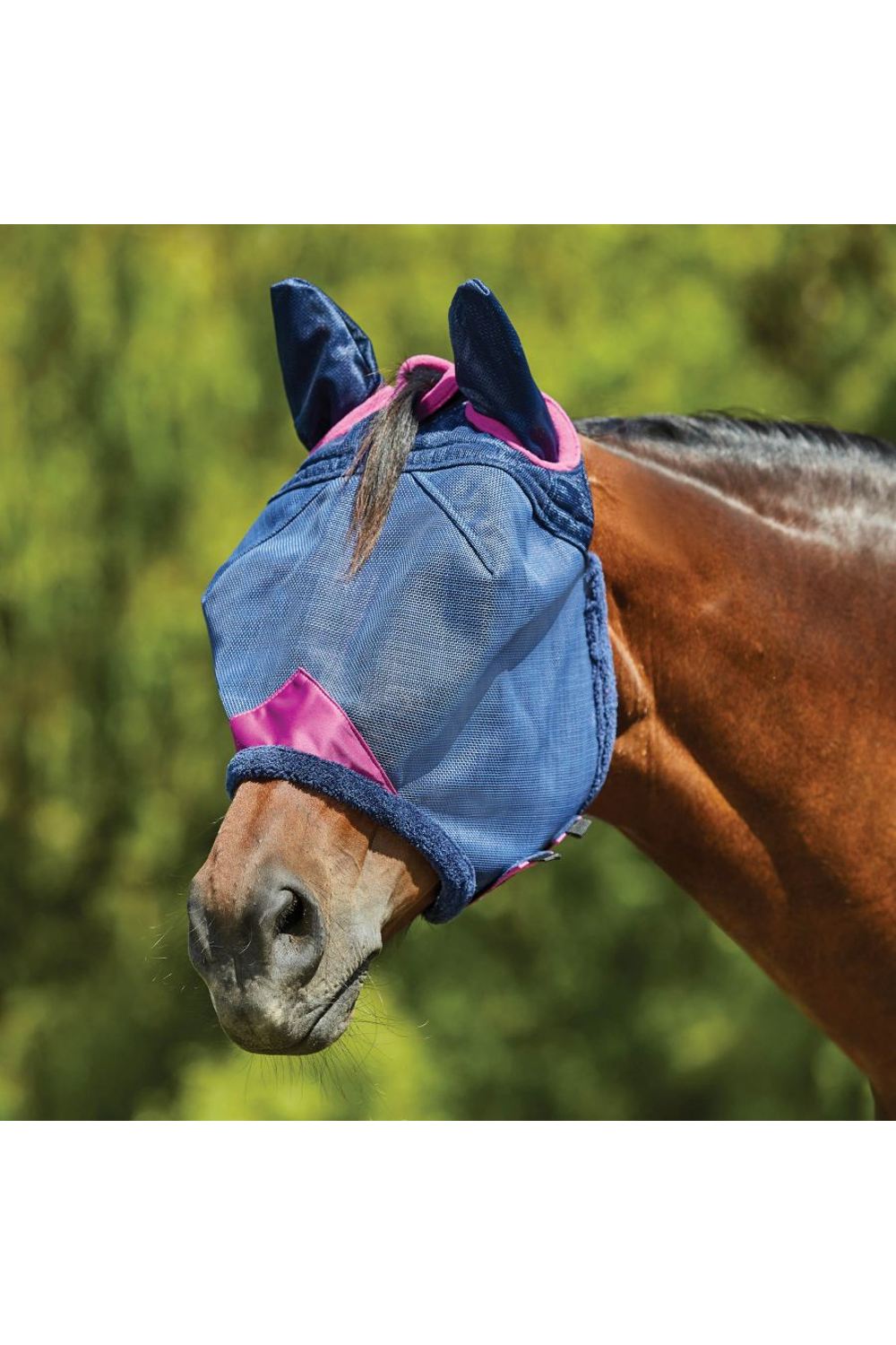 WeatherBeeta Comfitec Deluxe Durable Mesh Mask With Ears in Navy/Purple