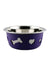 WeatherBeeta Non-Slip Stainless Steel Silicone Bone Dog Bowl In Dark Purple #colour_dark-purple