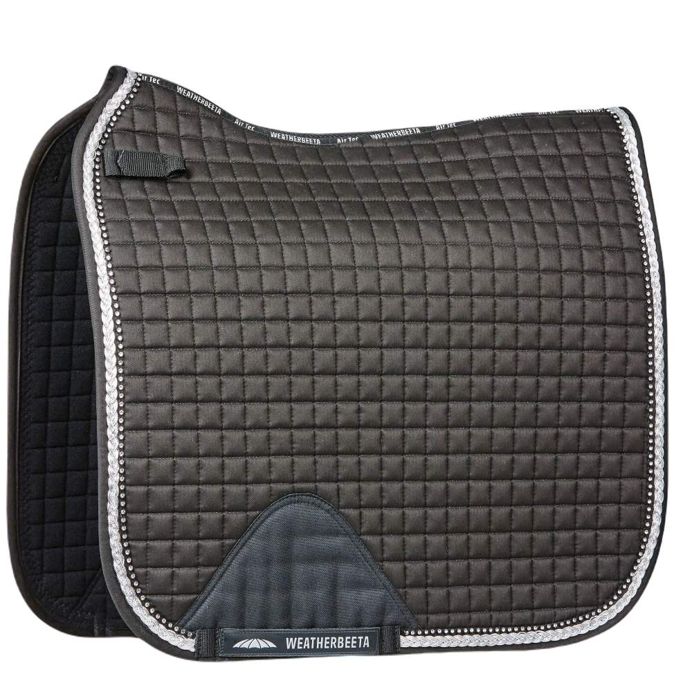 WeatherBeeta Prime Bling Dressage Saddle Pad In Brown 