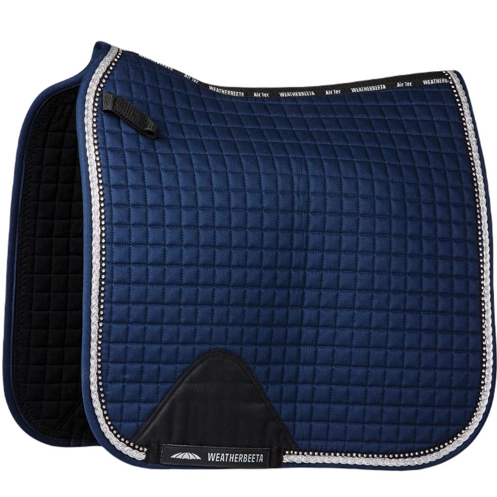 WeatherBeeta Prime Bling Dressage Saddle Pad In Navy 