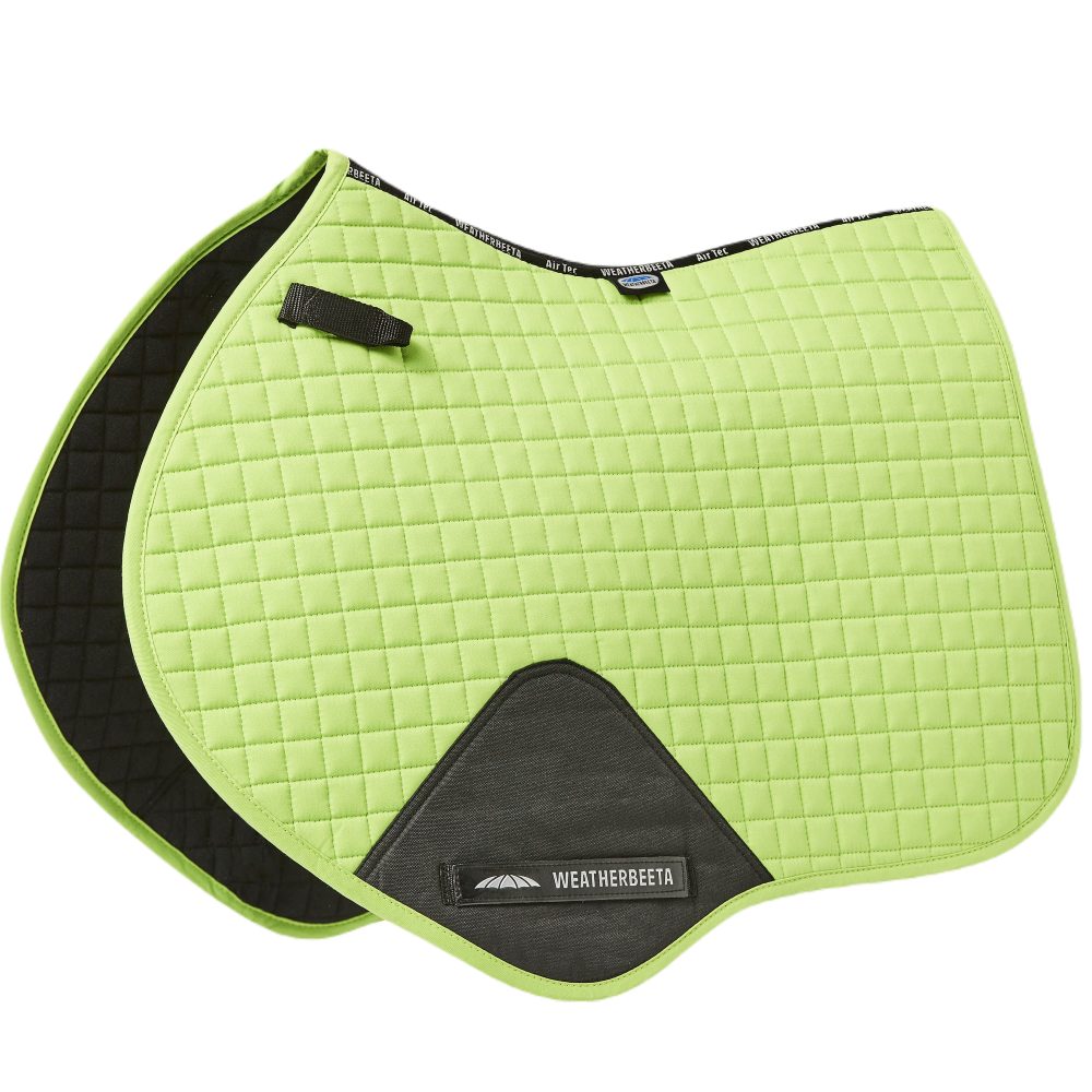 WeatherBeeta Prime Jump Shaped Saddle Pad | Eighteen Colours In Lime Green