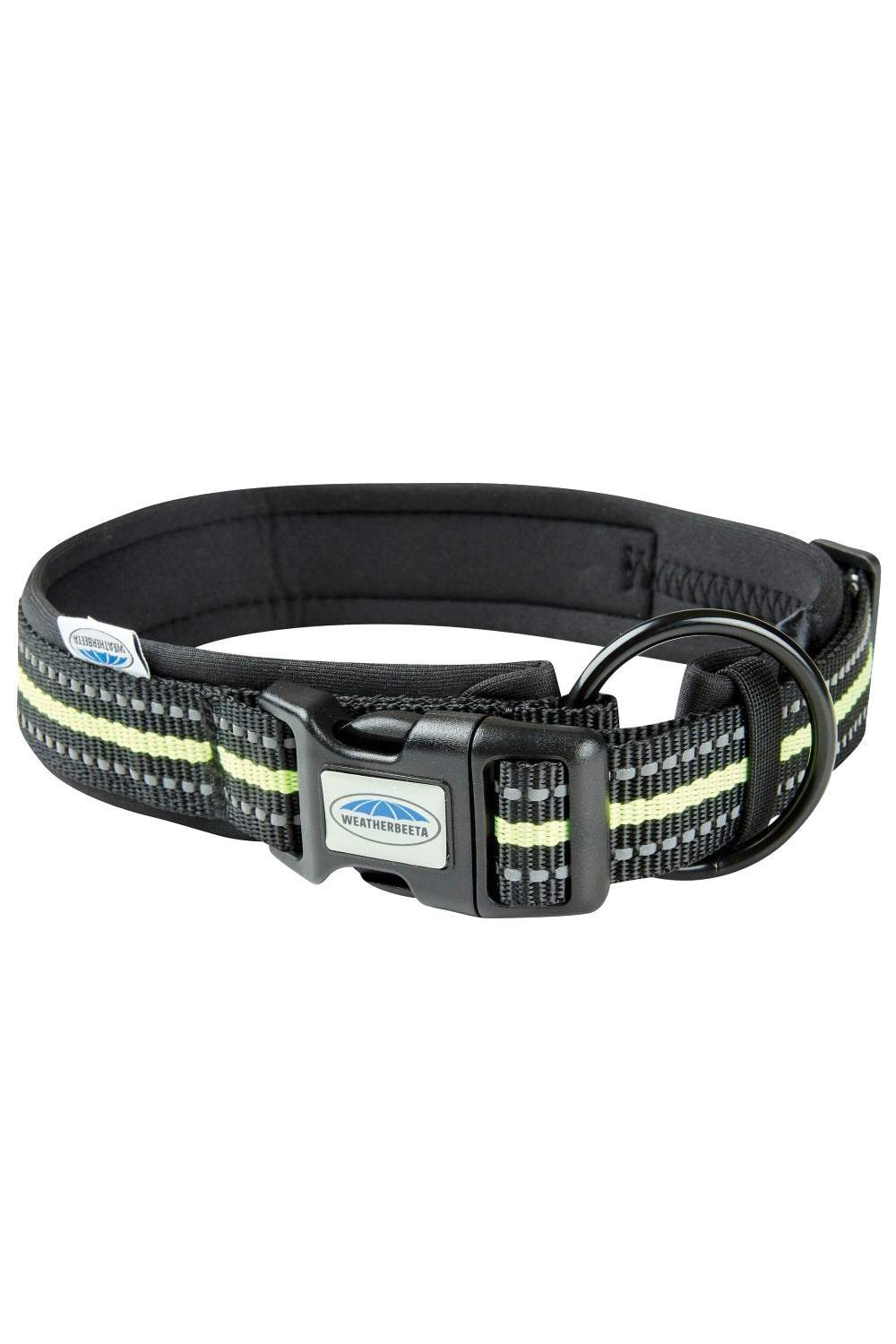 WeatherBeeta Reflective Dog Collar in Black/Yellow 