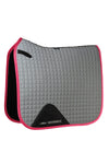 WeatherBeeta Reflective Prime Dressage Saddle Pad In Silver/Pink #colour_silver-pink