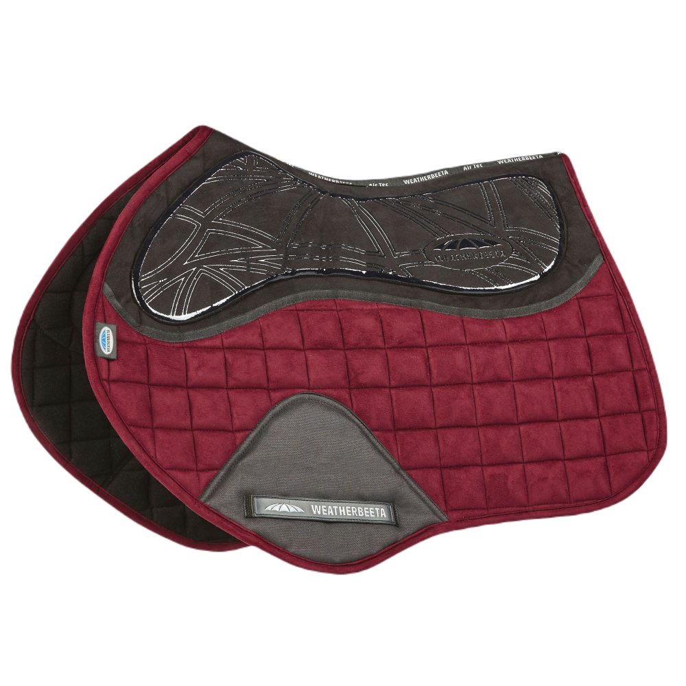 WeatherBeeta Ultra Grip Jump Saddle Pad In Burgundy