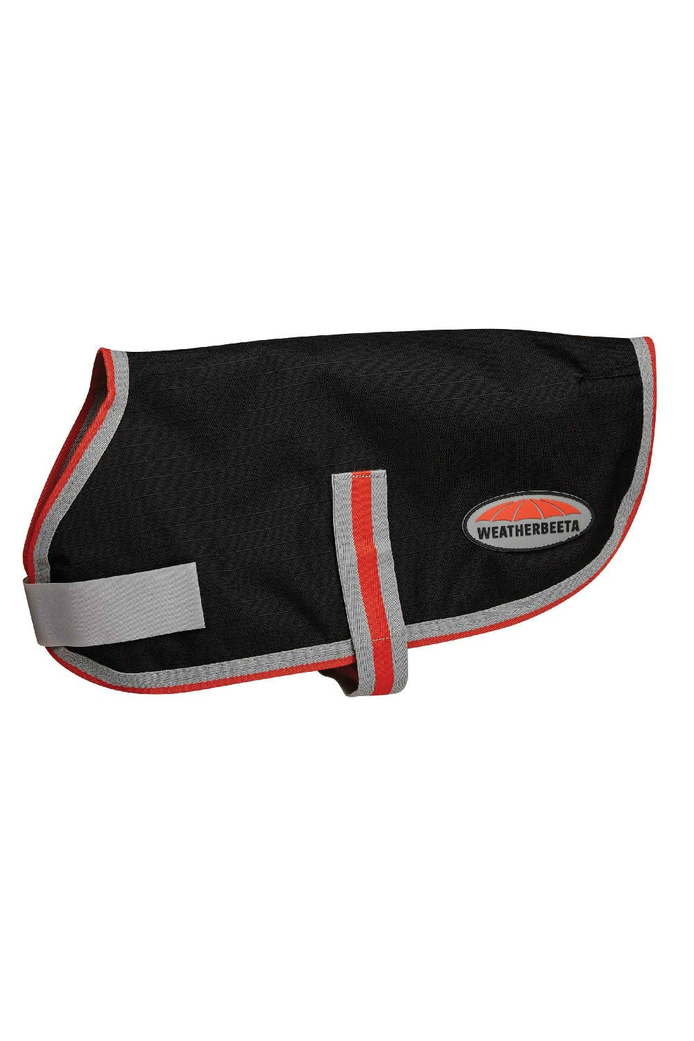 WeatherBeeta ComFiTec 1200D Therapy-Tec Dog Coat in Black/Silver/Red 