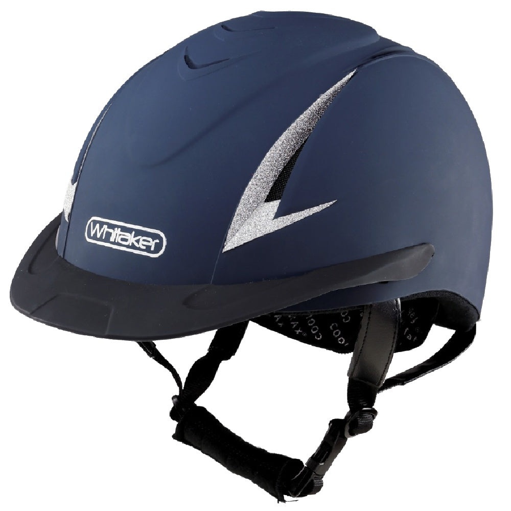 John Whitaker New Rider Generation Helmet With Sparkles in Navy