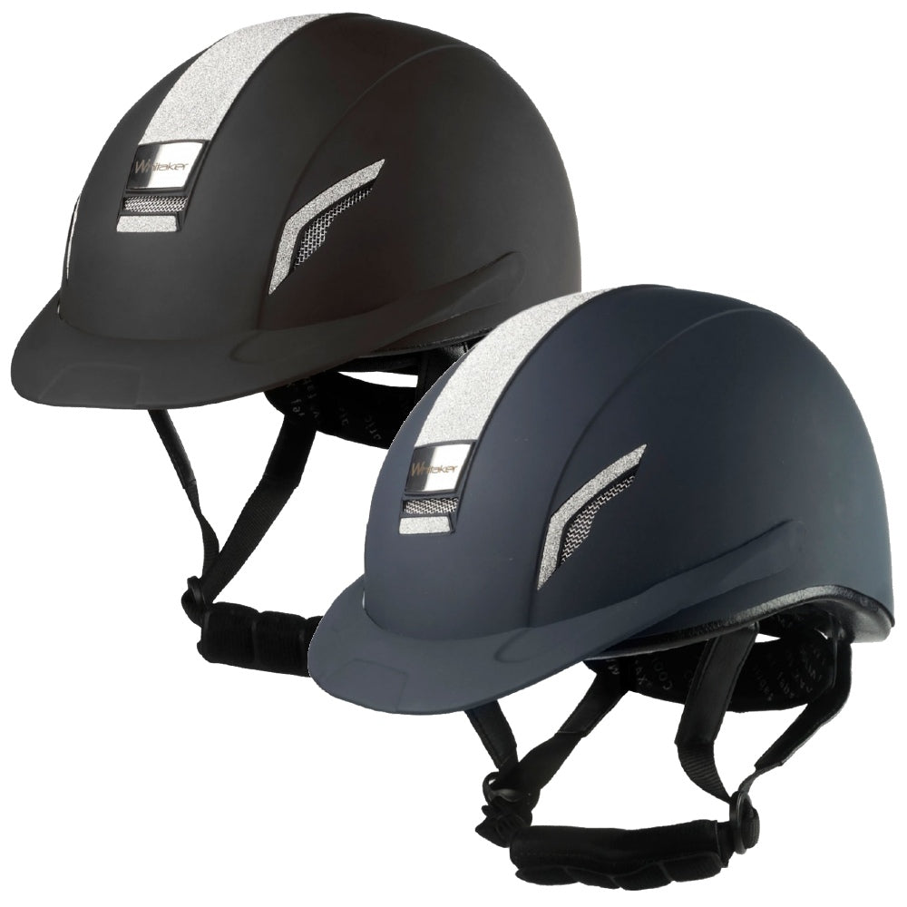 John Whitaker VX2 Sparkly Riding Helmet in Navy, Black