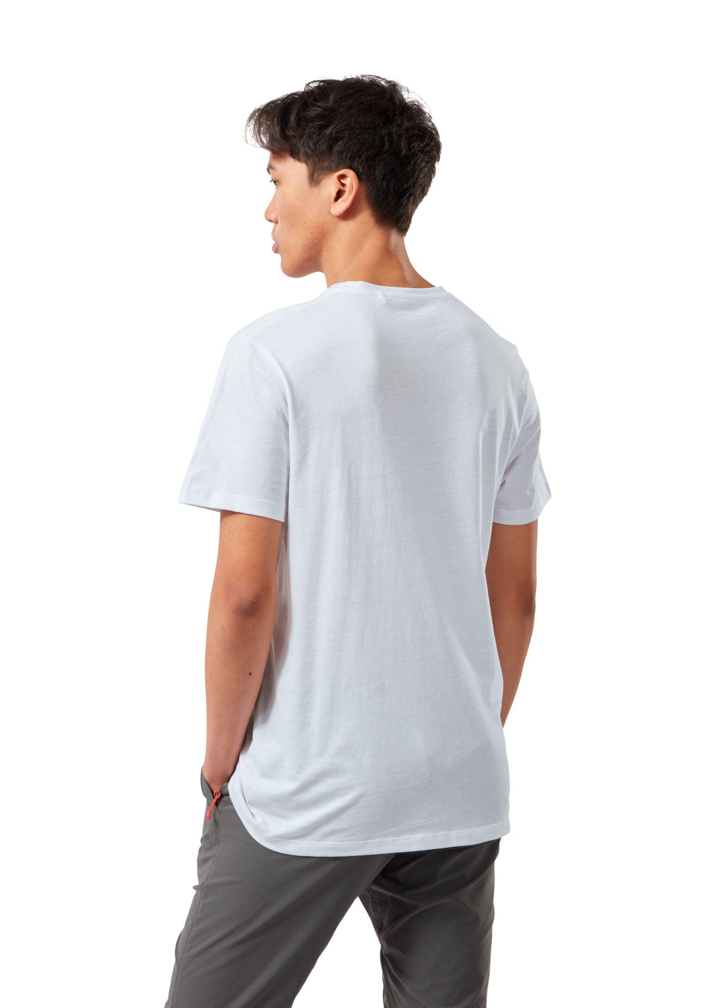 Back white Mightie Short Sleeve Cotton T-Shirt by Craghoppers 