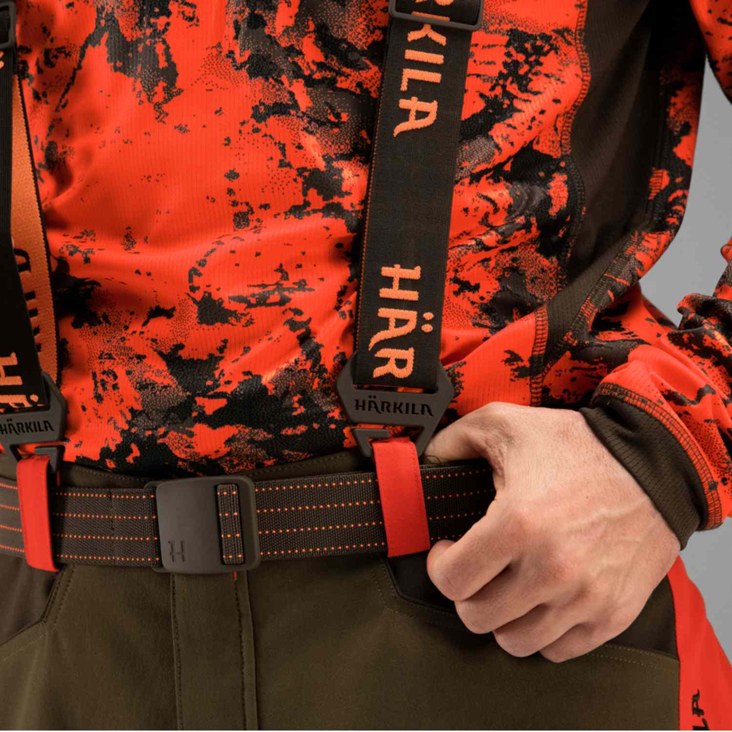 Harkila Wild Boar Pro Tech Braces in Brown/Orange Blaze 