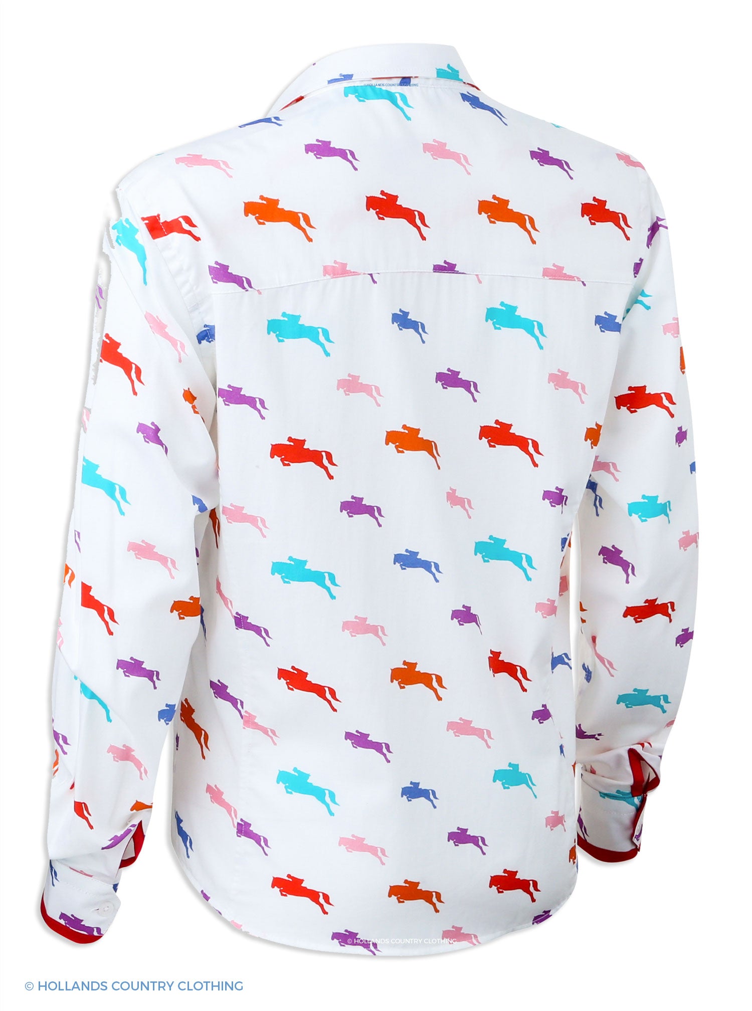 rear view Hartwell Layla Cotton Shirt | Colourful Horses