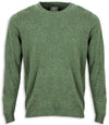 Aran Merino Crew Neck Sweater in Green #colour_green