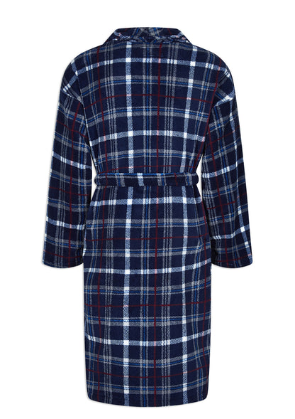 Back View Navy Champion Bayswater Fleece Dressing Gown