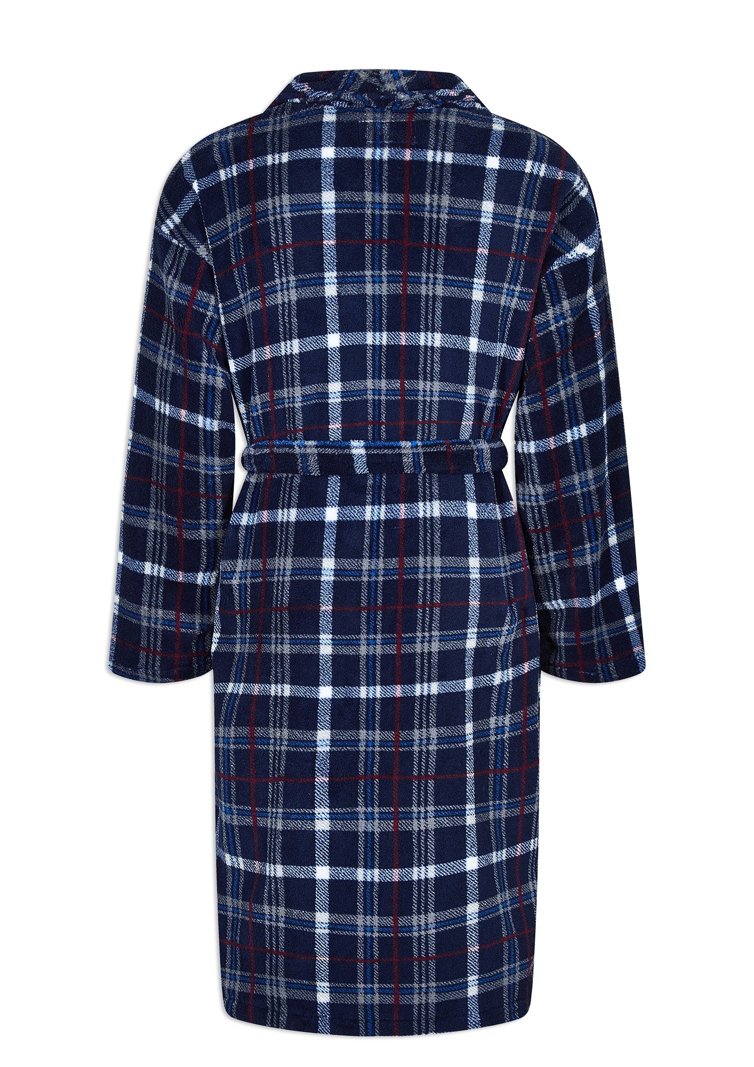 Back View Navy Champion Bayswater Fleece Dressing Gown