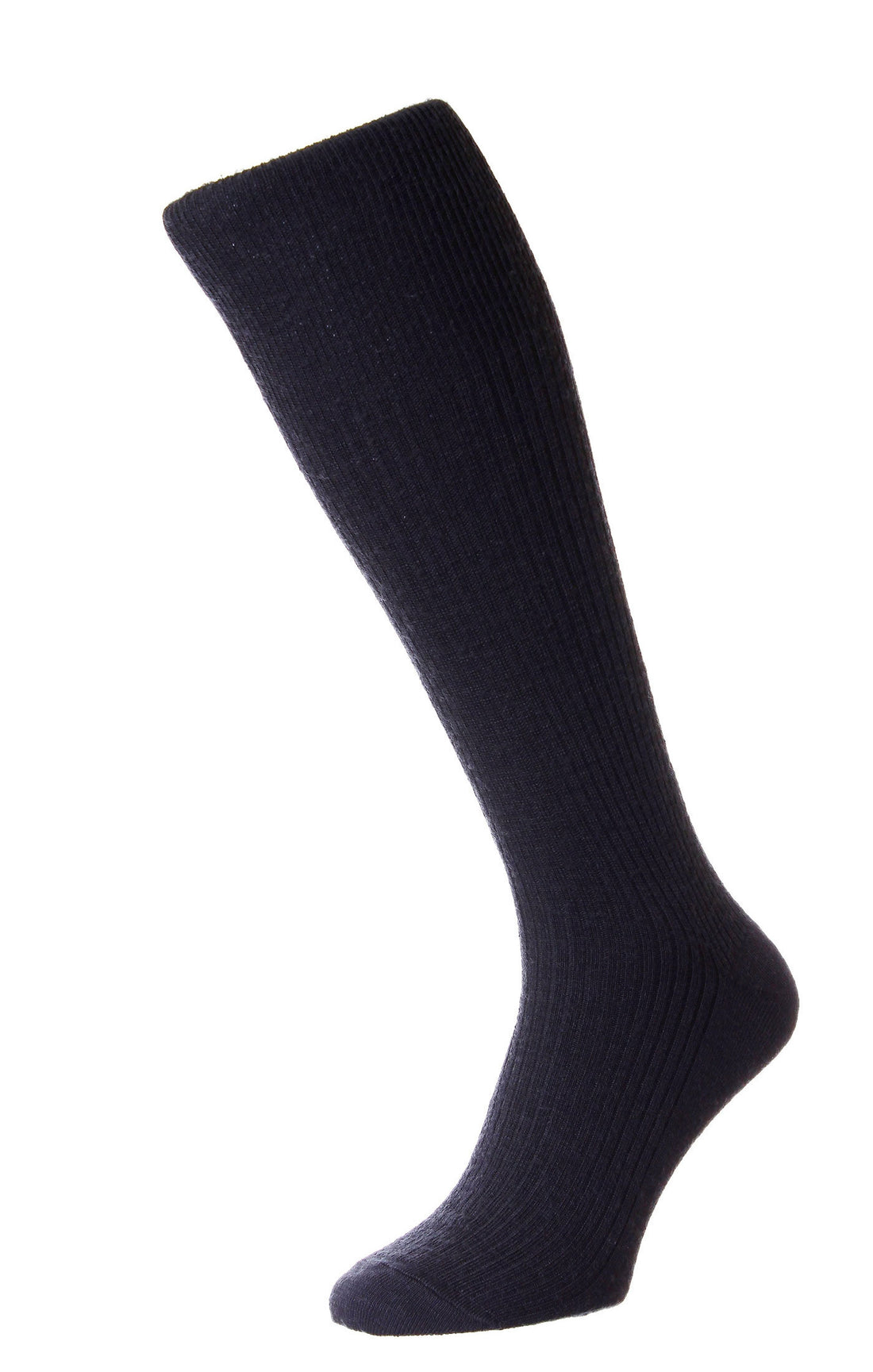 Black HJ Hall Immaculate Half Hose| Wool Rich 