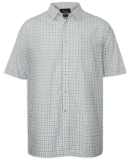 in blue check Champion summer Tattersall, the classic country tattersall check shirt with short sleeves, ideal for summer 