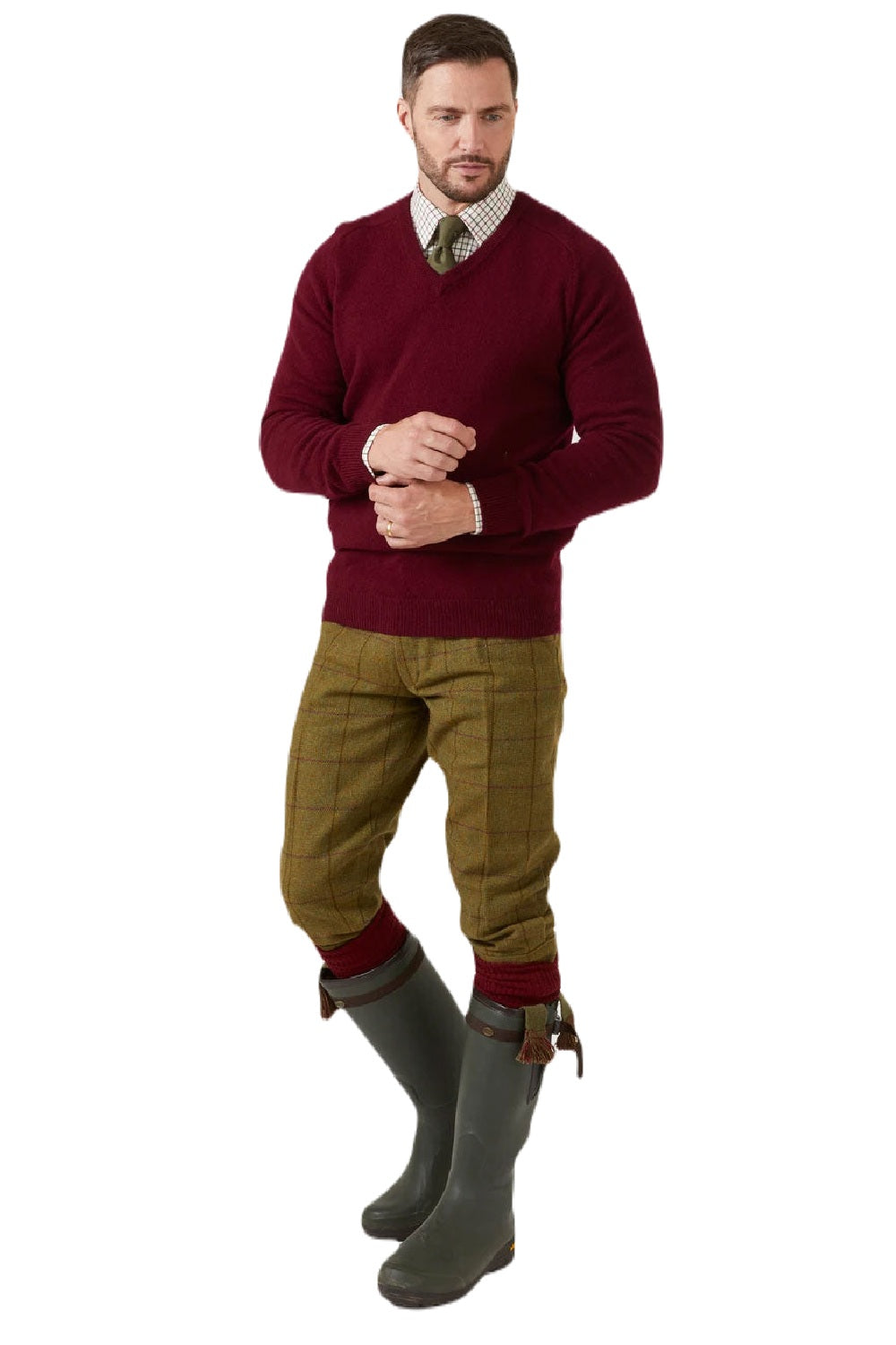 Alan Paine Streetly Lambswool V Neck Jumper