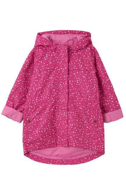 Lighthouse Charlotte Waterproof Parka Jacket in Bright Pink Print 