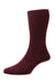 Burgundy Men's Immaculate Wool / Lycra Softop® Socks - HJ70 #colour_burgundy