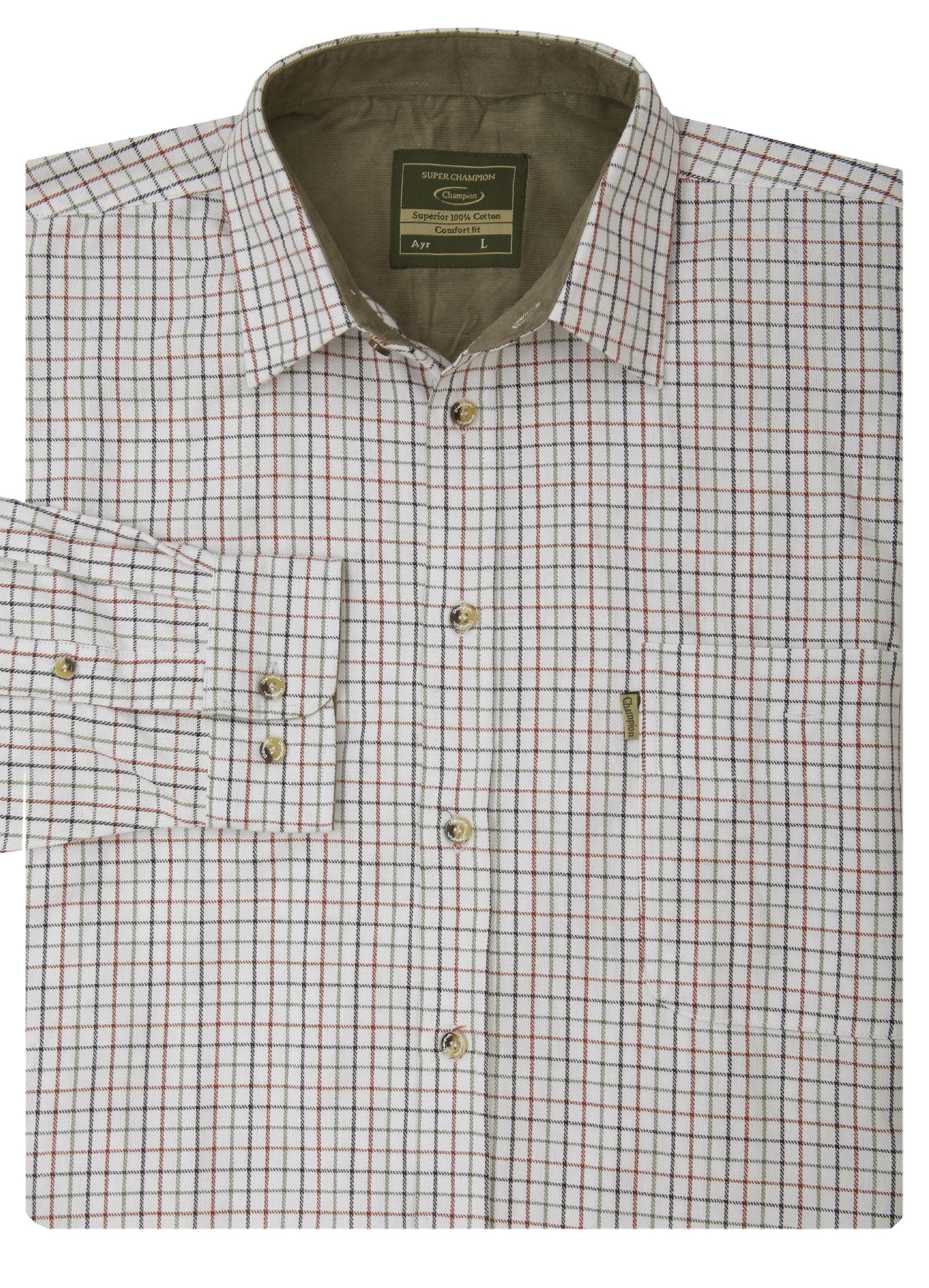 Ayr tattersall shirt with cord trim 