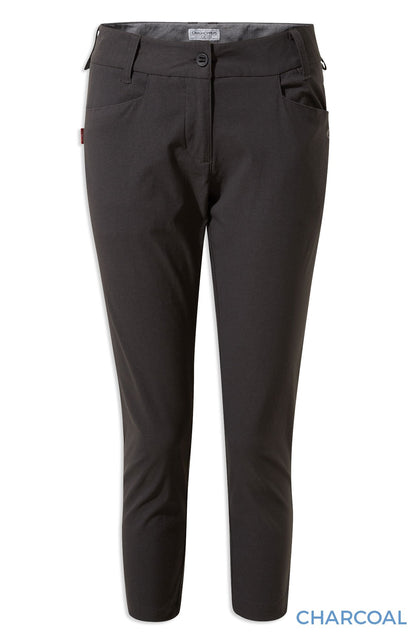 Charcoal Craghoppers NosiLife Clara Crop Trousers