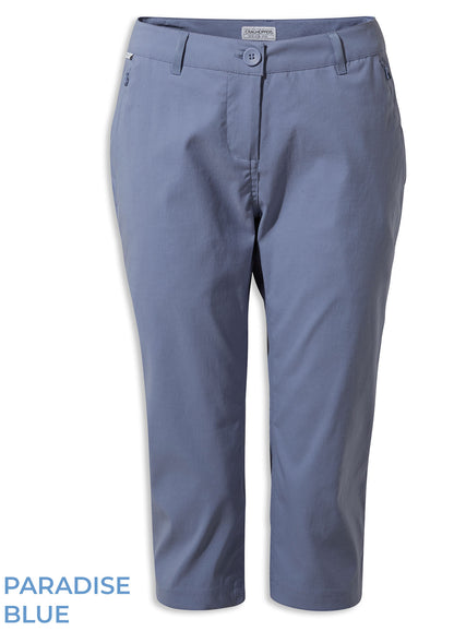 Paradise Blue Craghoppers Kiwi Pro Crop II Trousers