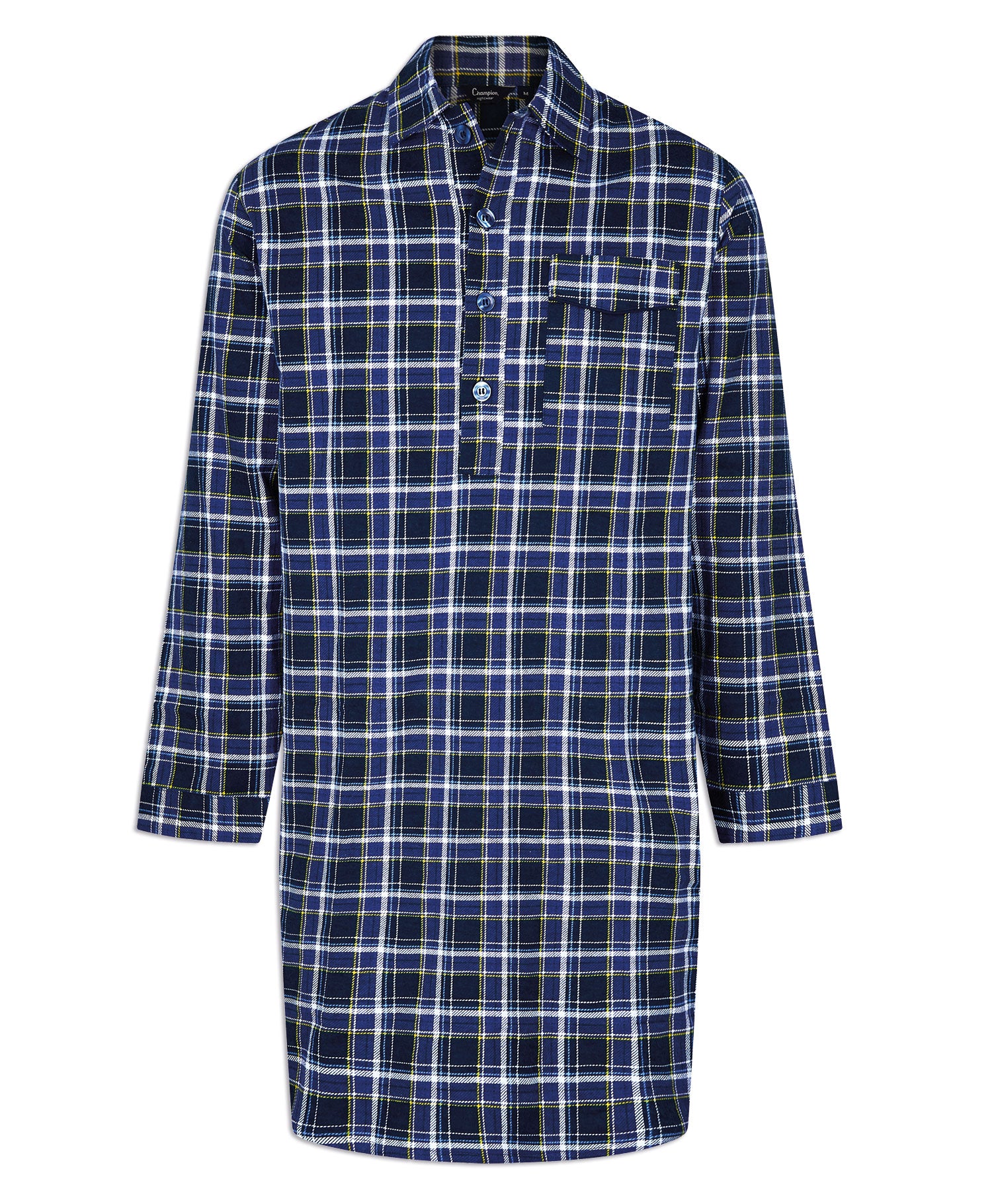 Champion Canterbury Cotton Nightshirt | Blue Black Tartan