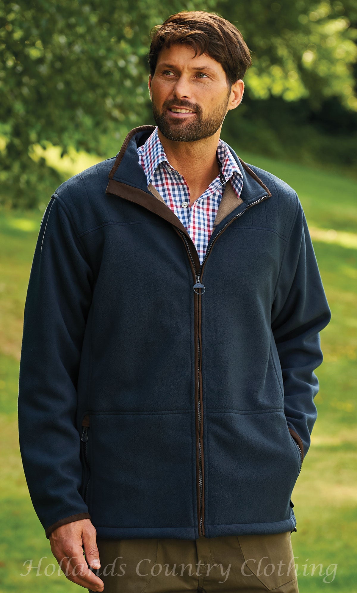 navy man Champion Berwick Micro Fleece Jacket 