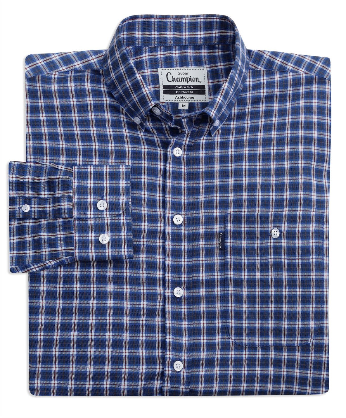 Navy tartan shirt with button down collar from champion outdoor clothing