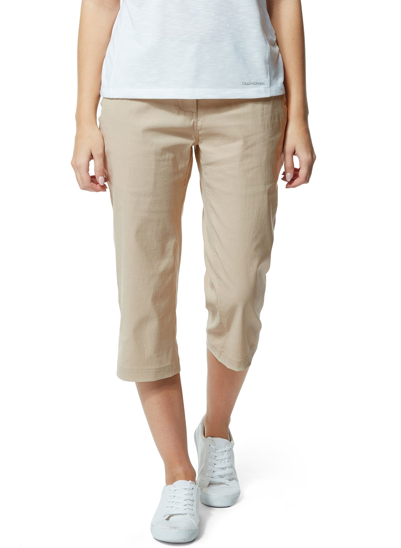 DEssert Sand three quarter length Capri trousers