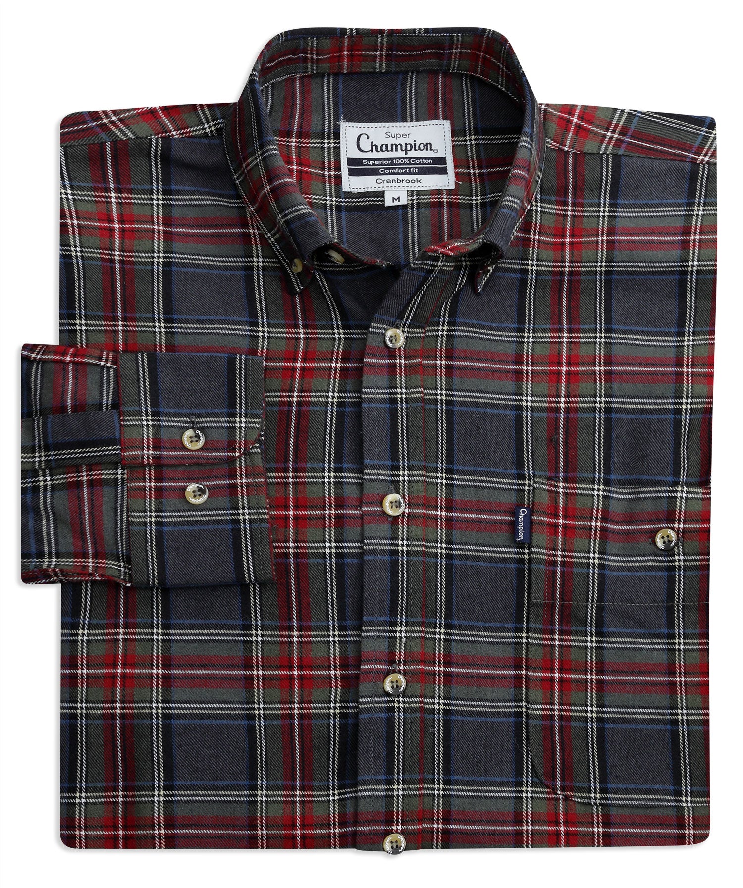 Tartan plaid Champion Cranbrook Long Sleeve Work Shirt 