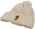 Cream Aran Chunky Knit Button Bobble Hat #colour_cream