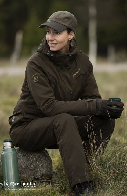 woman wearing Deerhunter Lady Mary Jacket waterproof shooting wear