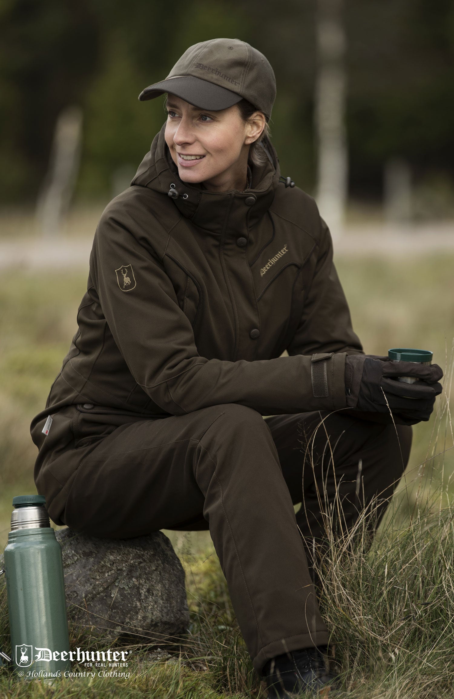 woman wearing Lady Mary Waterproof Trousers by Deerhunter