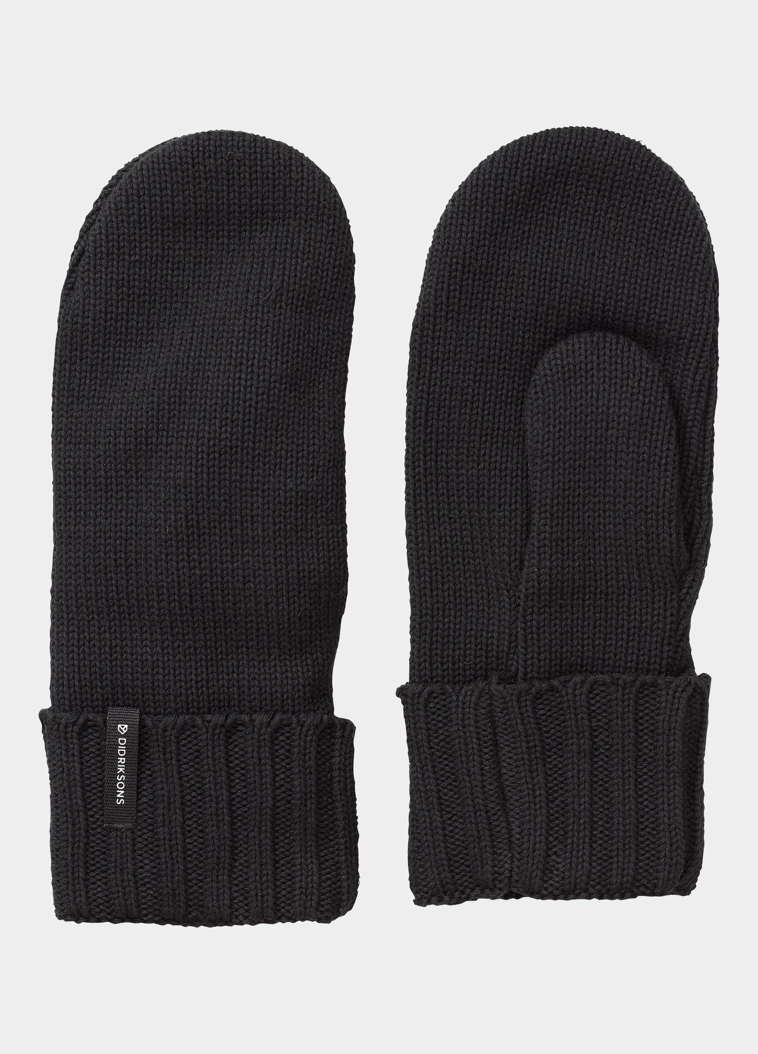 Black Coloured Didriksons Kaj Mittens in Black 