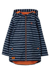 Lighthouse Boys Ethan Waterproof Jacket in Navy Stripe #colour_navy-stripe