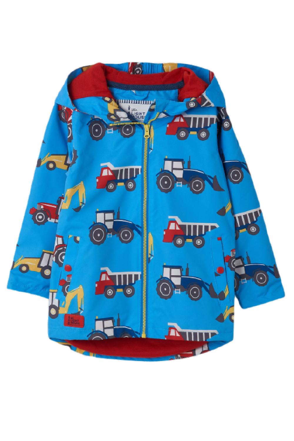 Lighthouse Boys Ethan Waterproof Jacket in Tractor Print 