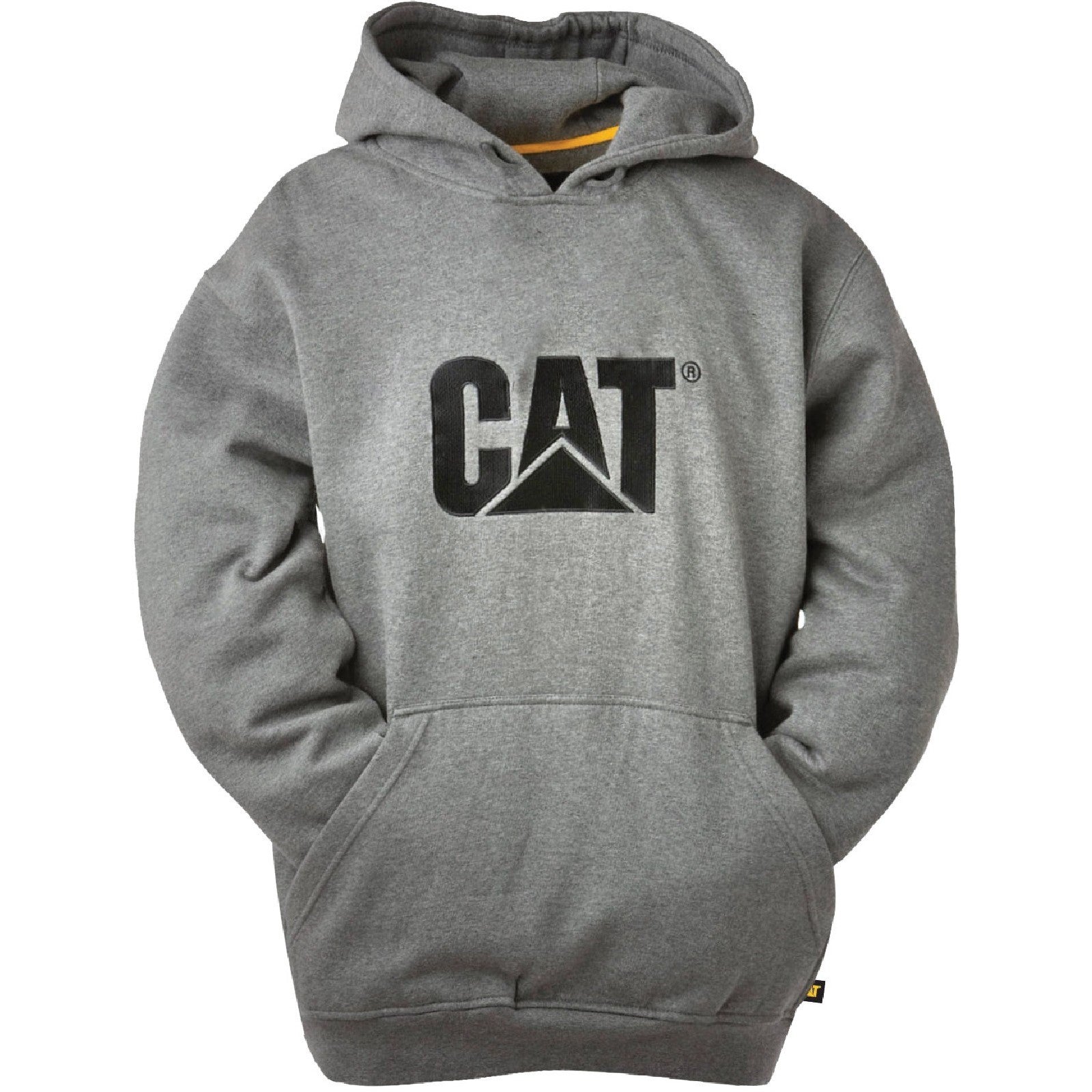 Caterpillar Trademark Hooded Sweatshirt in Heather Grey 