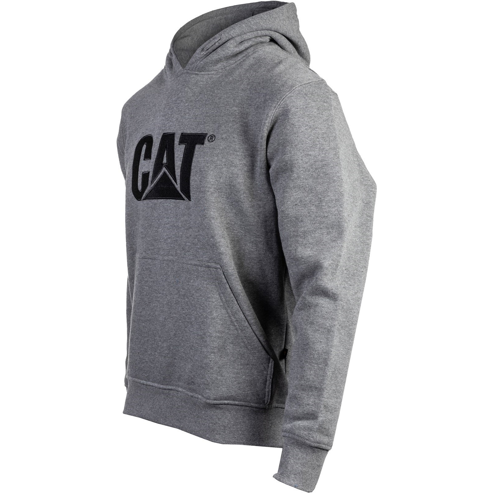 Caterpillar Trademark Hooded Sweatshirt in Heather Grey 